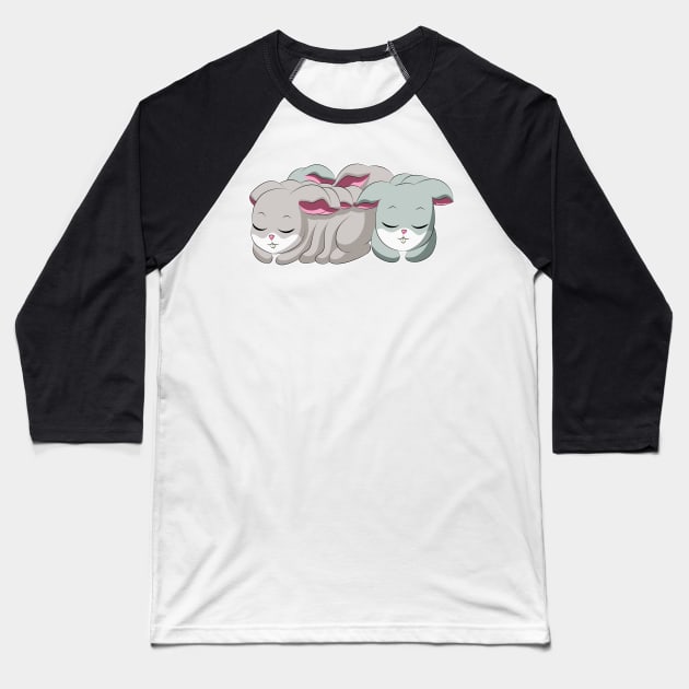 Mega bunnies Baseball T-Shirt by Aleina928